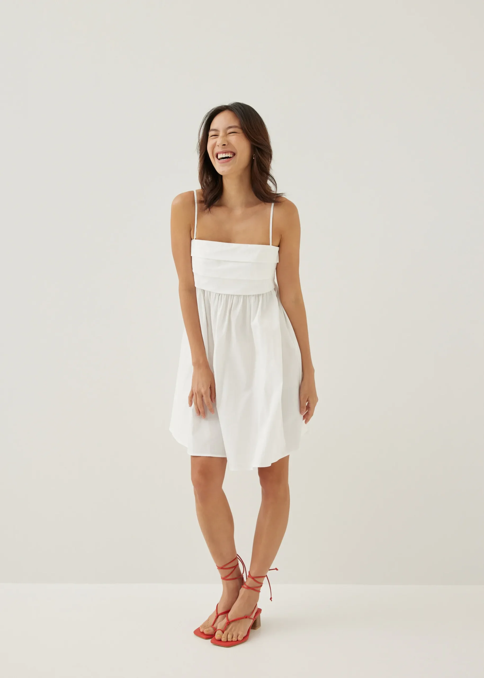Faiza Cotton Babydoll Mini Dress