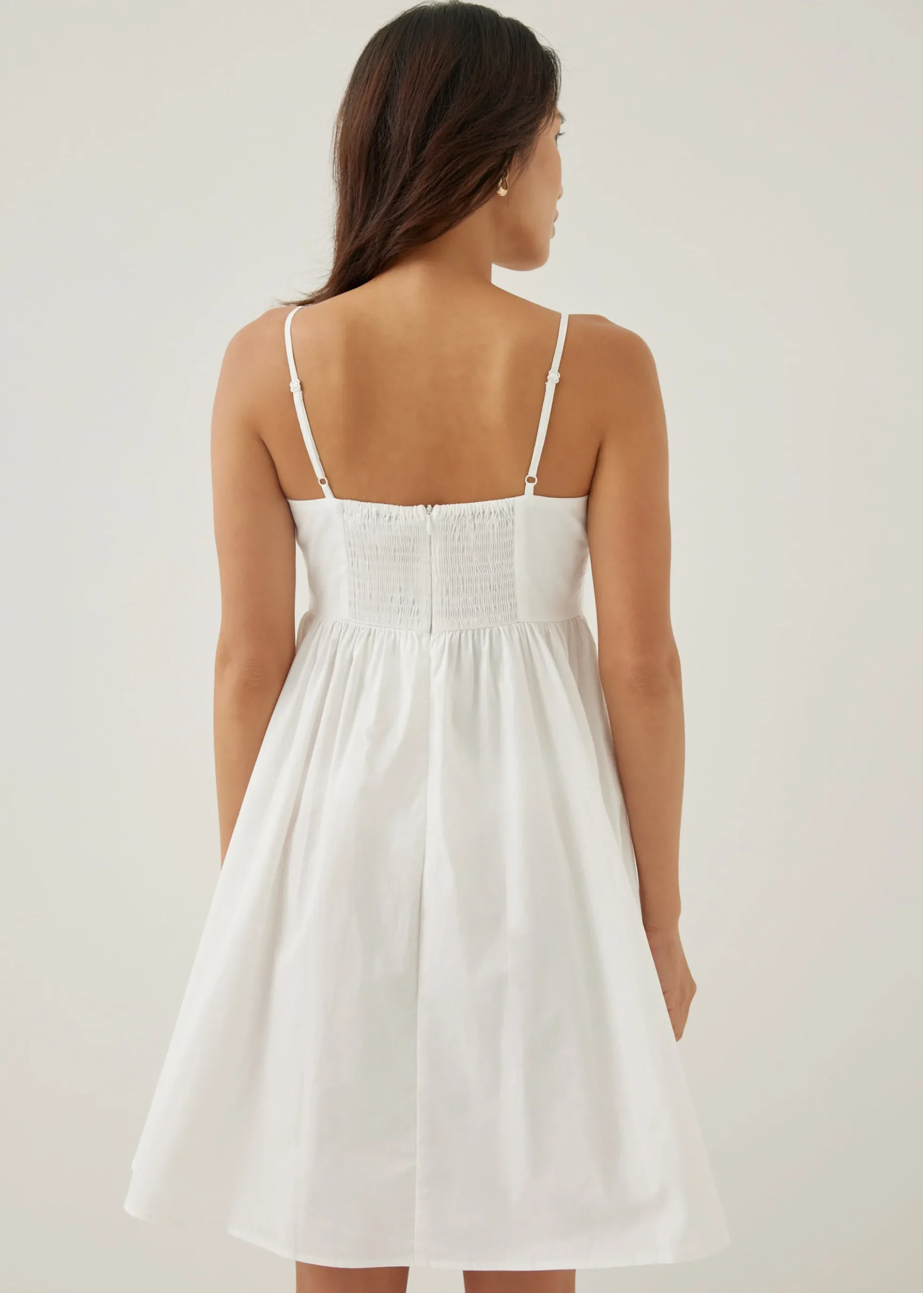 Faiza Cotton Babydoll Mini Dress