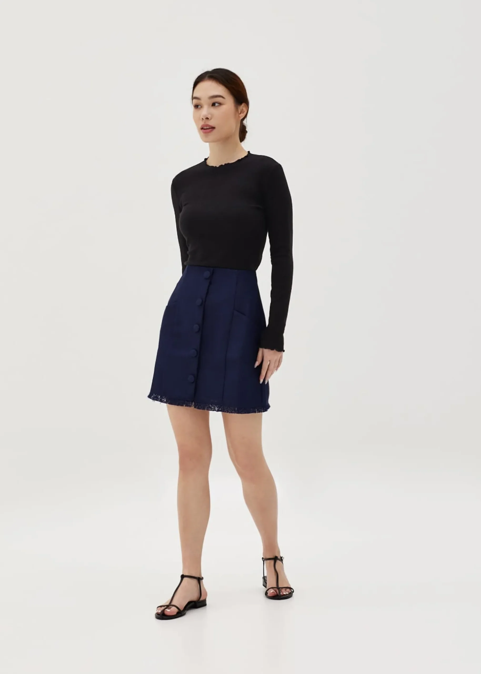 Faye Ribbed Knit Cut Out Top