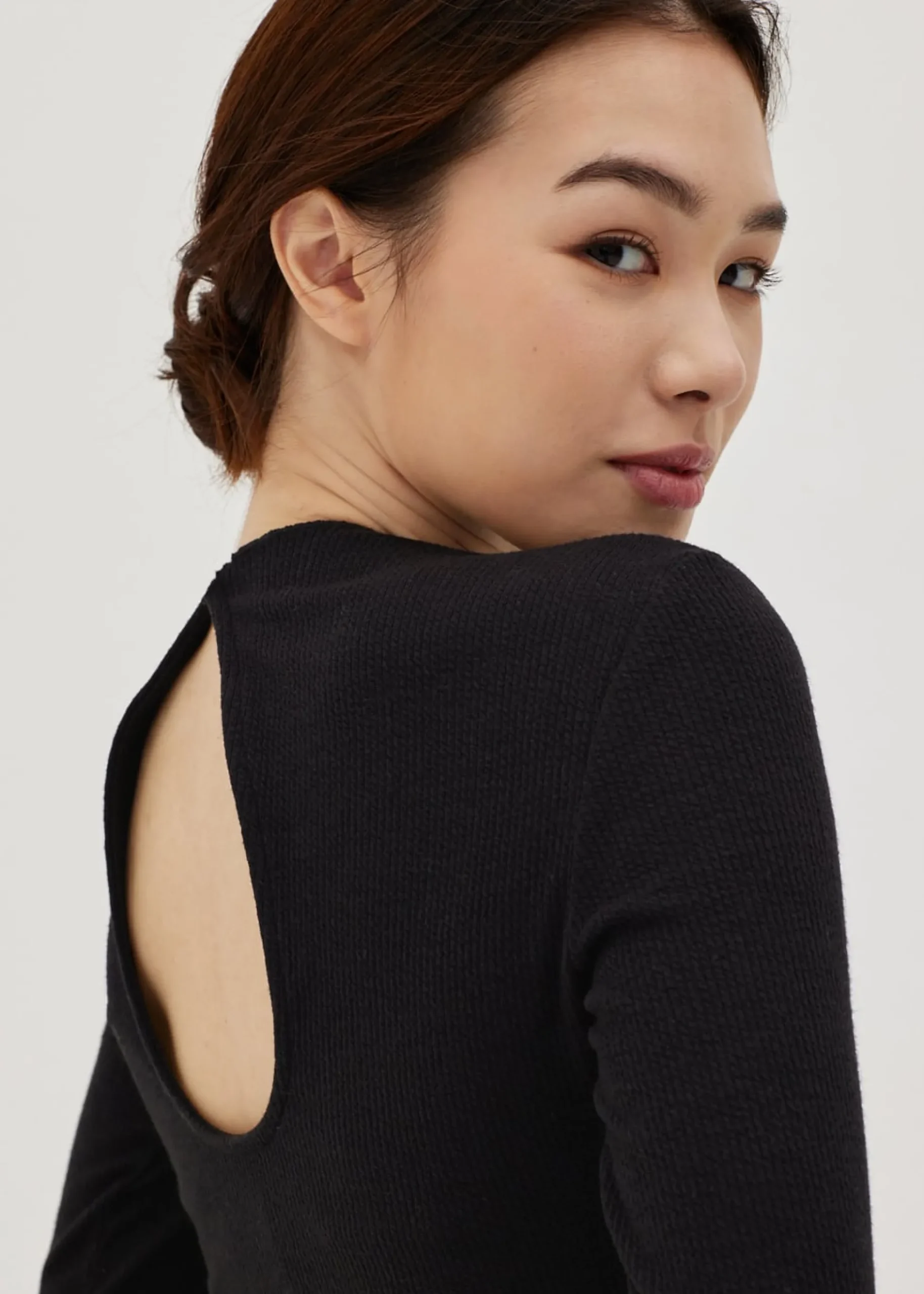 Faye Ribbed Knit Cut Out Top