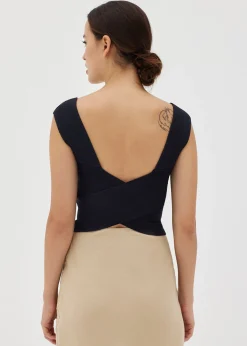 Febby Knit Reversible Crop Top