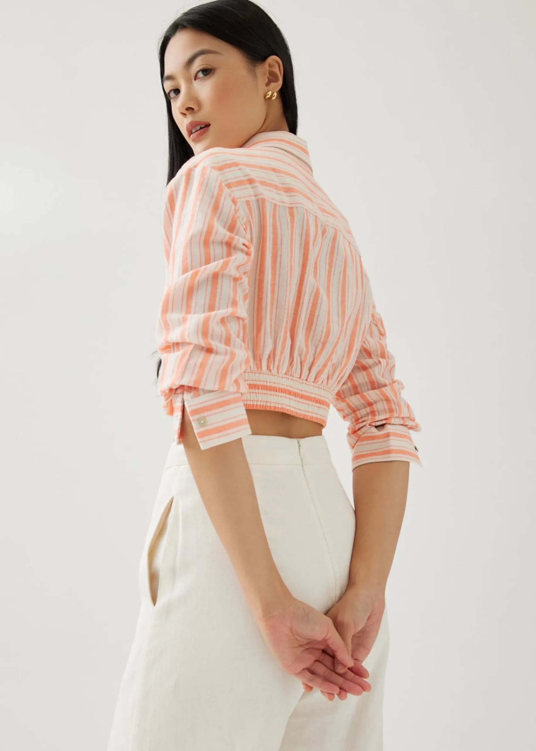 Felize Striped Twist Front Shirt