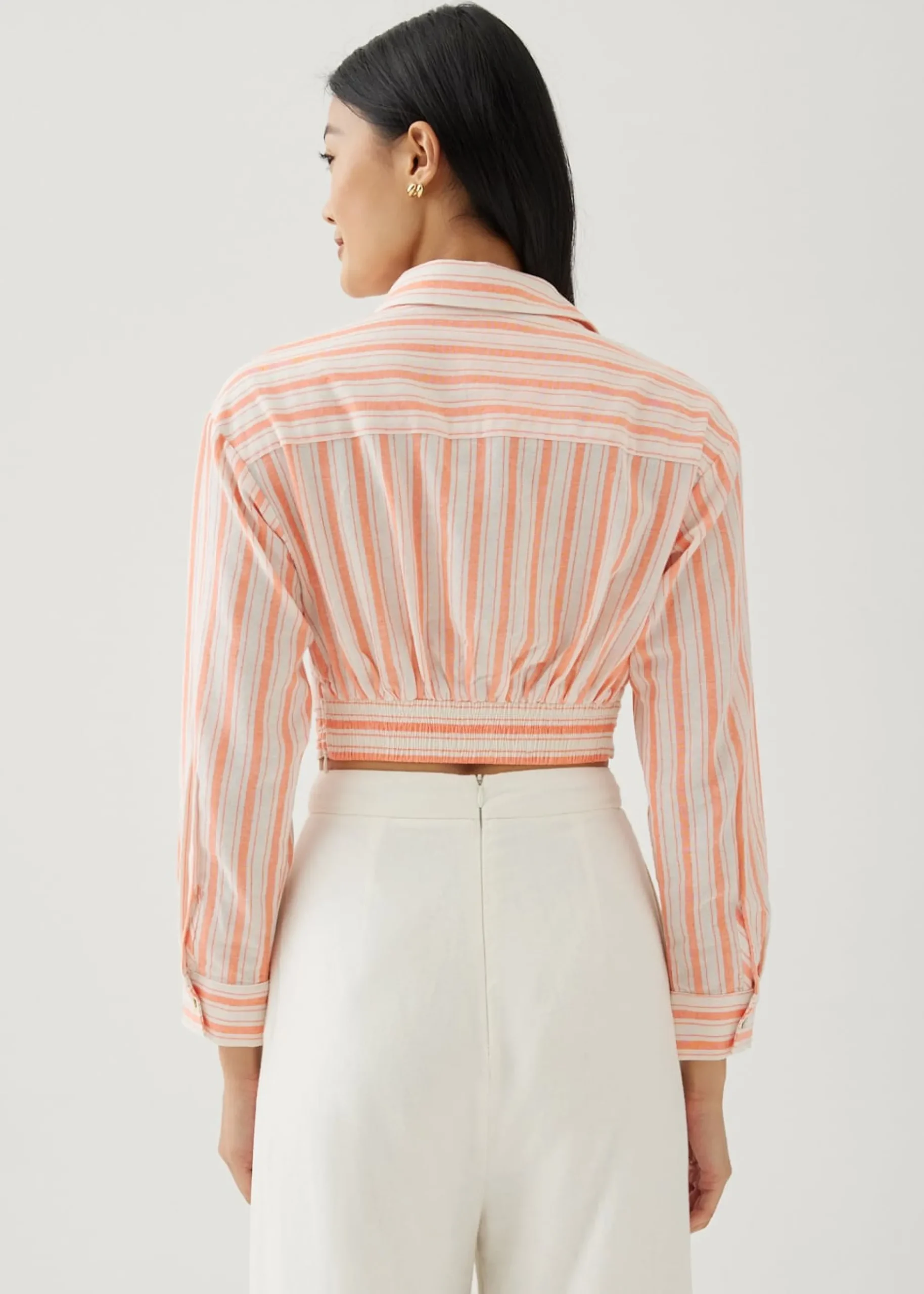 Felize Striped Twist Front Shirt