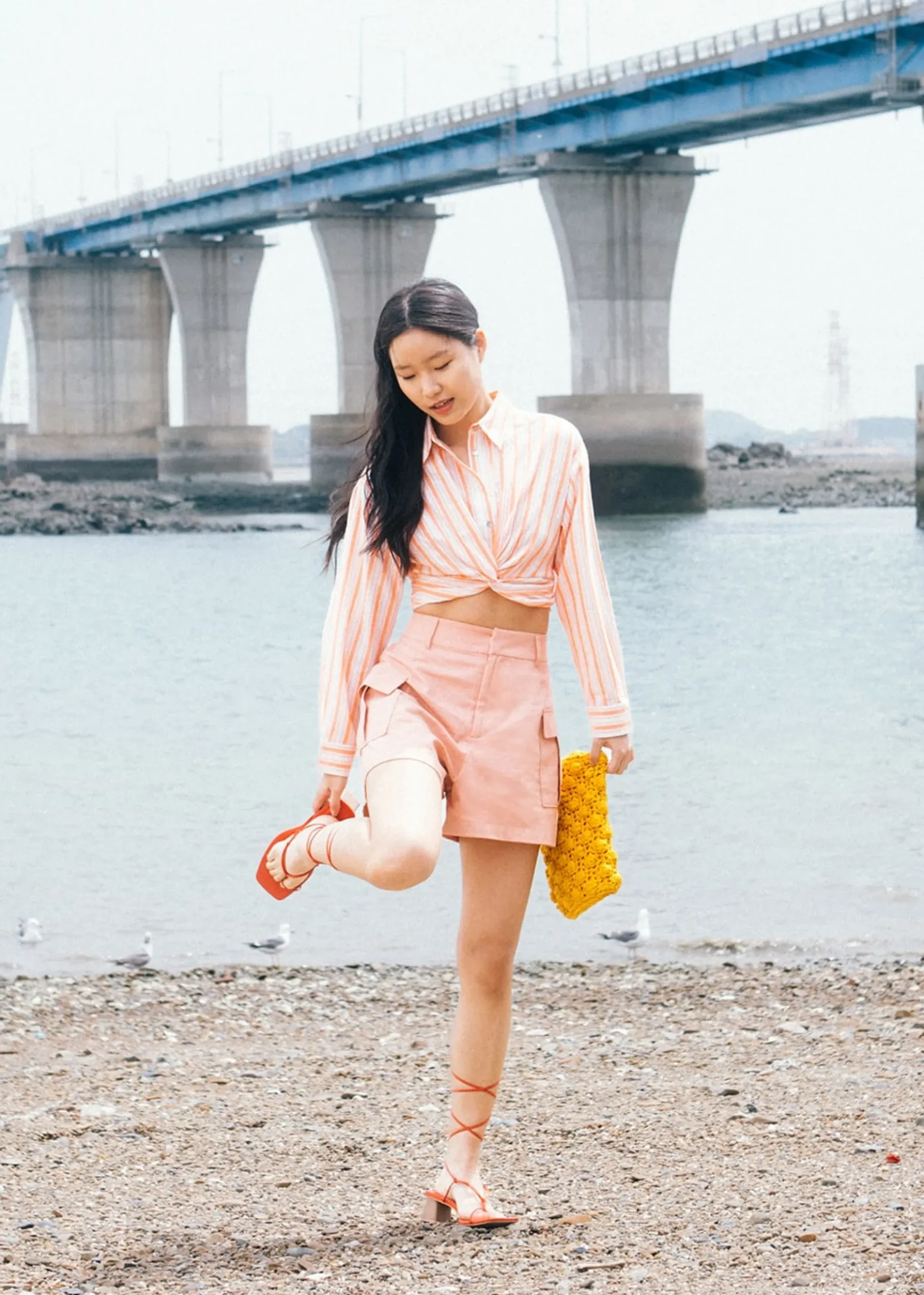 Felize Striped Twist Front Shirt