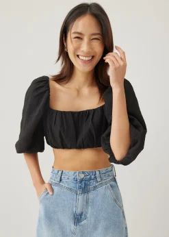Felly Square Neck Puff Sleeve Top