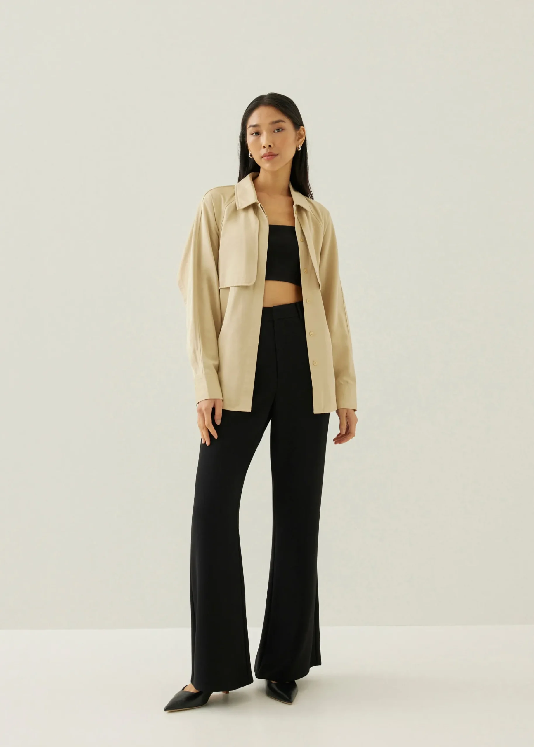 Finley Rayon Trench Shirt