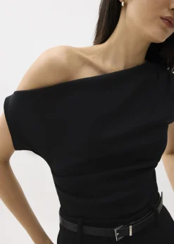 Fitted Asymmetric Drape Top