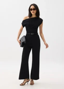 Fitted Asymmetric Drape Top