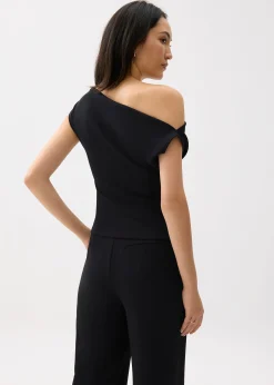 Fitted Asymmetric Drape Top