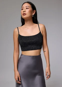 Fitted Crop Knit Camisole Top