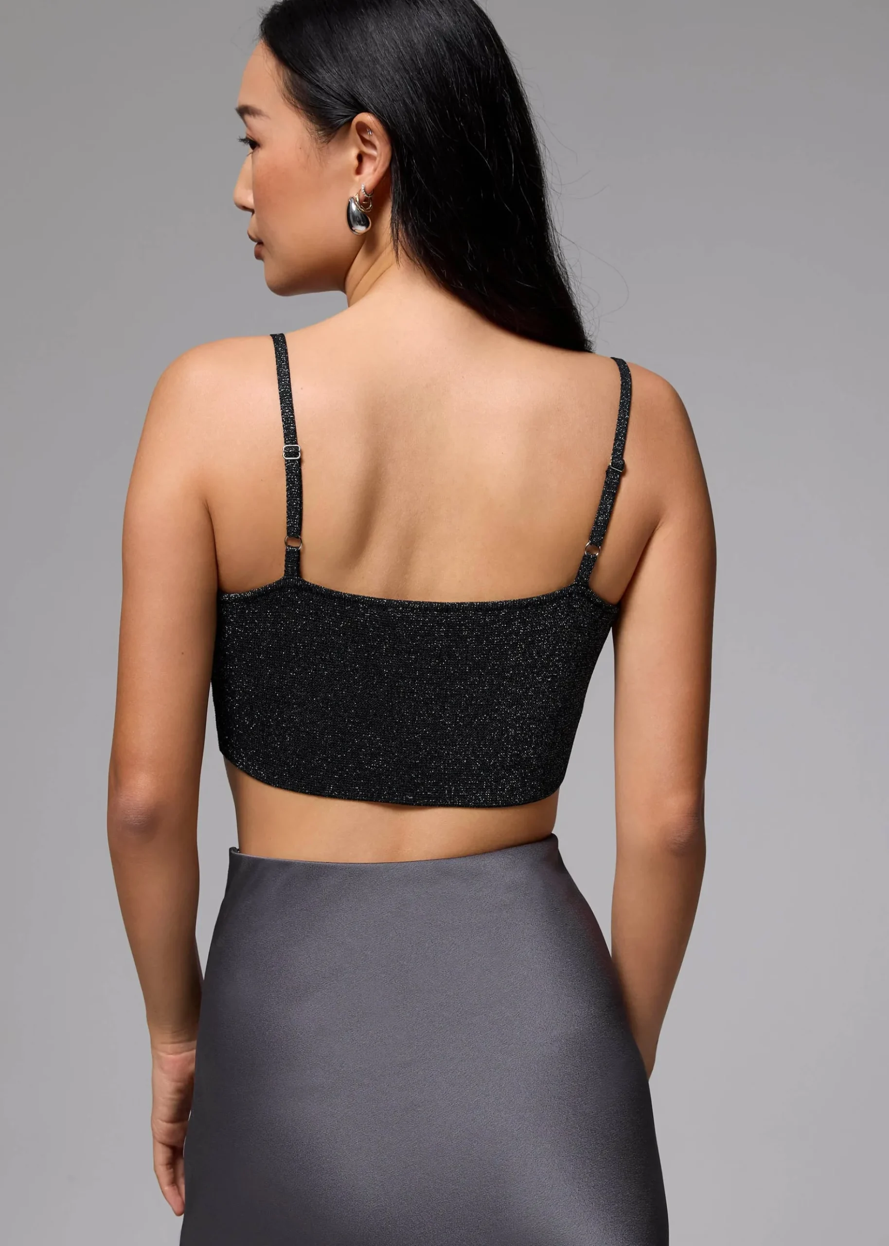 Fitted Crop Knit Camisole Top