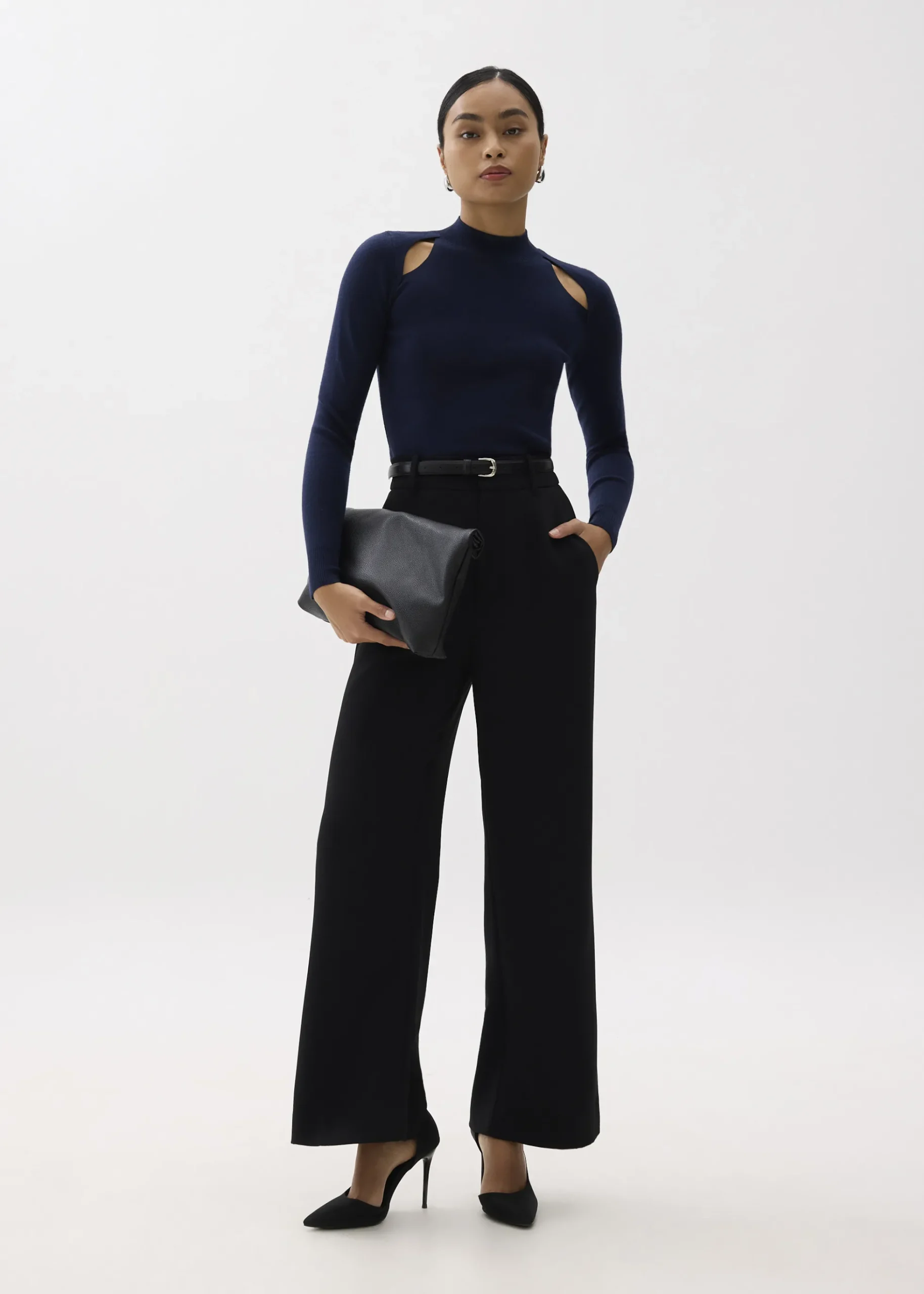 Fitted Cut Out Knit Top