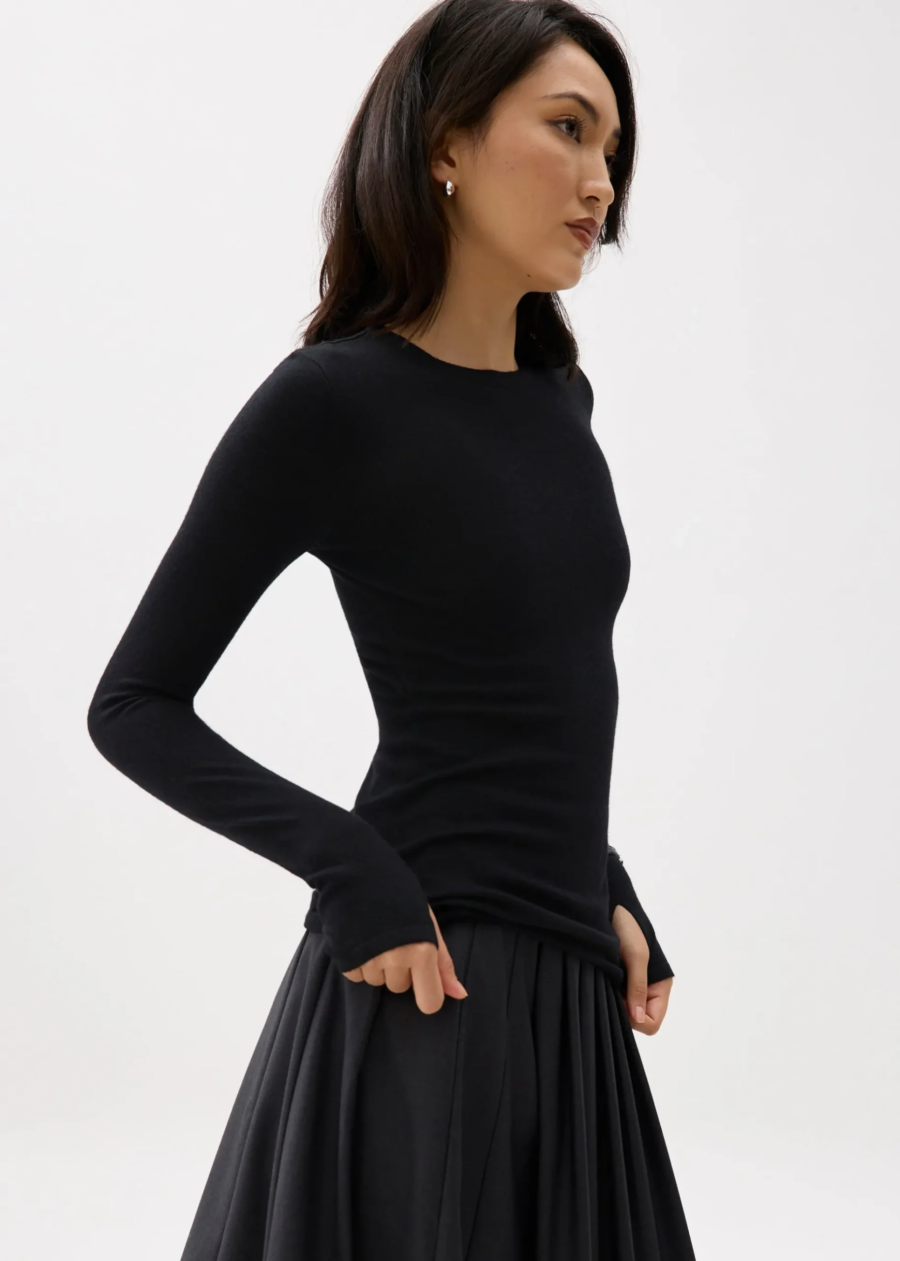 Fitted Long Knit Sweater