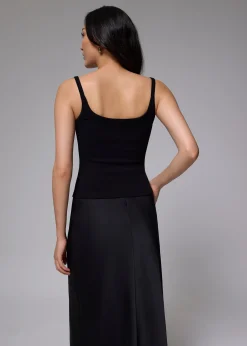 Fitted Ribbed Jersey Tank Top