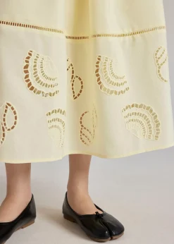 Flare Skirt in Tidal Escape Broderie