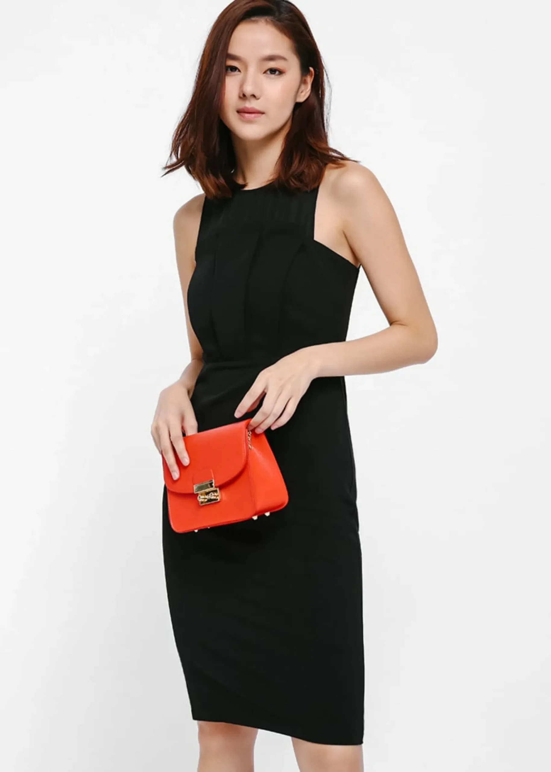 Fodenna Pleat Panel Dress