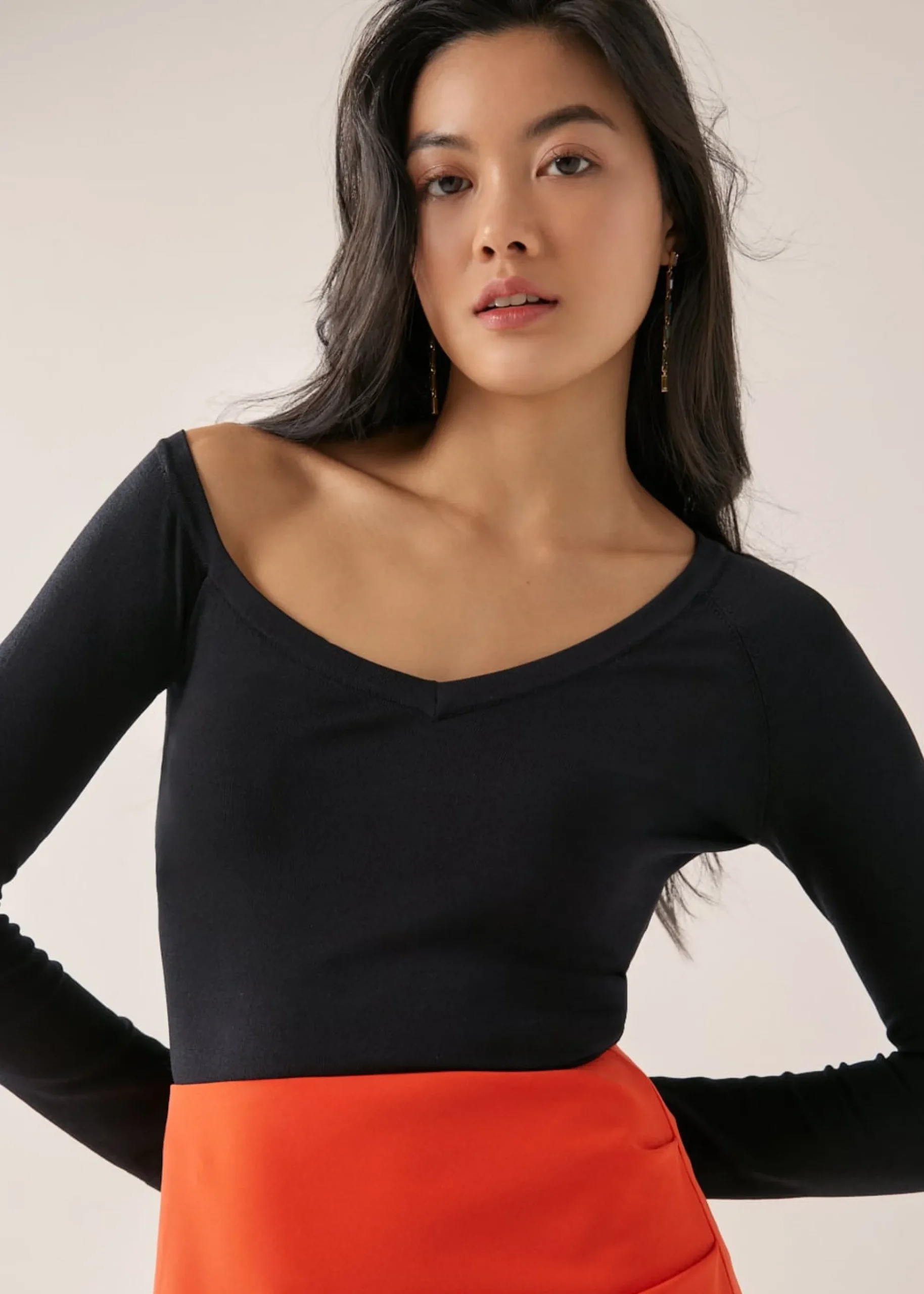 Frannie Asymmetric Knit Top