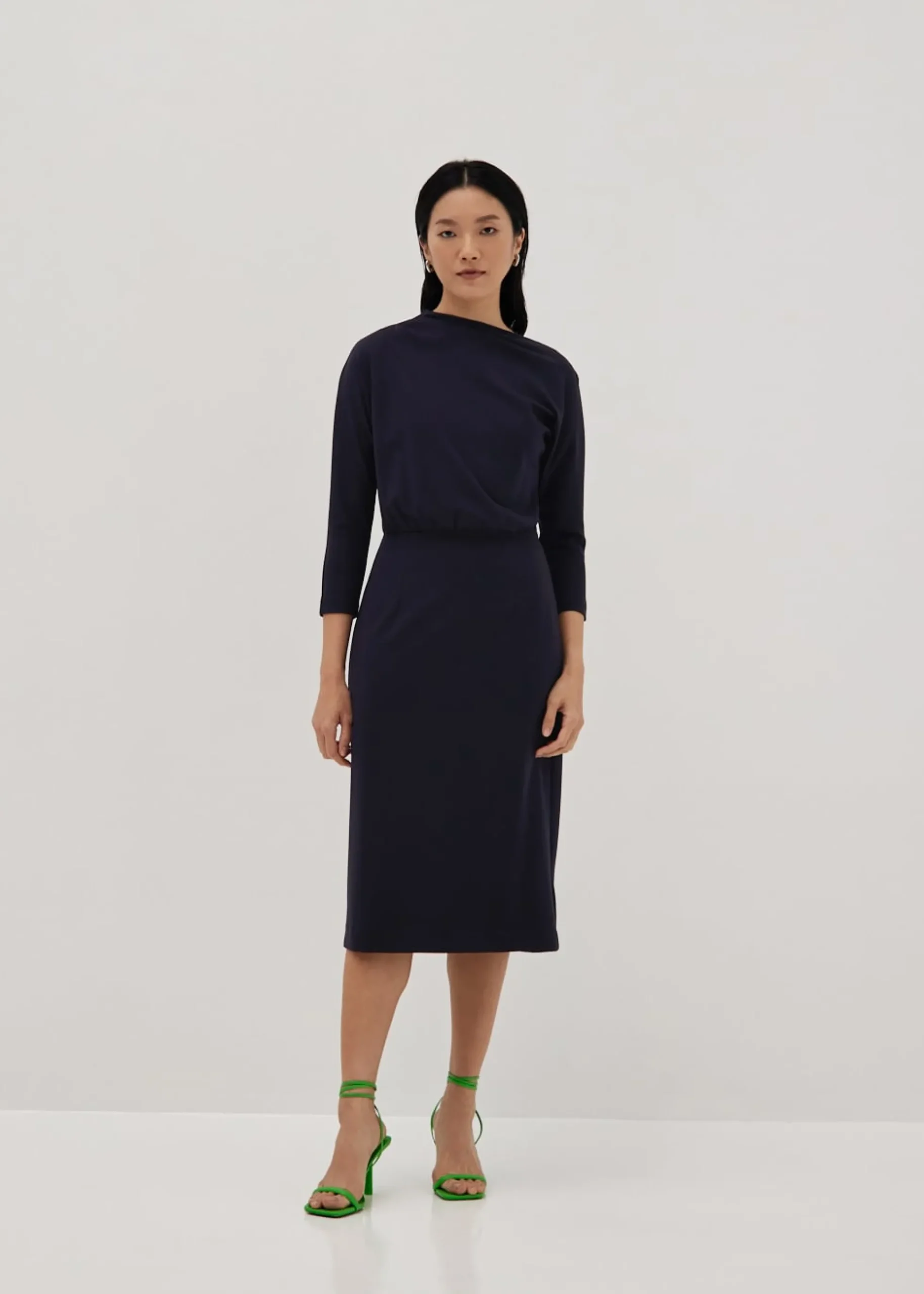 Fritzi High Neck Column Midi Dress