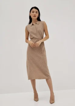 Gabby Collared Knit Midi Dress