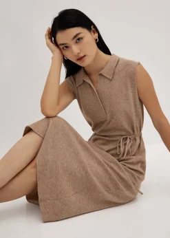 Gabby Collared Knit Midi Dress