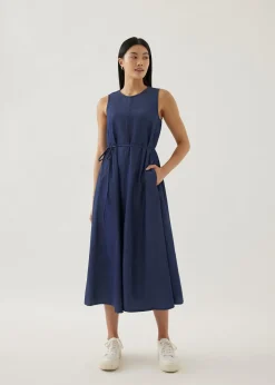 Ghia Chambray Trapeze Midaxi Dress