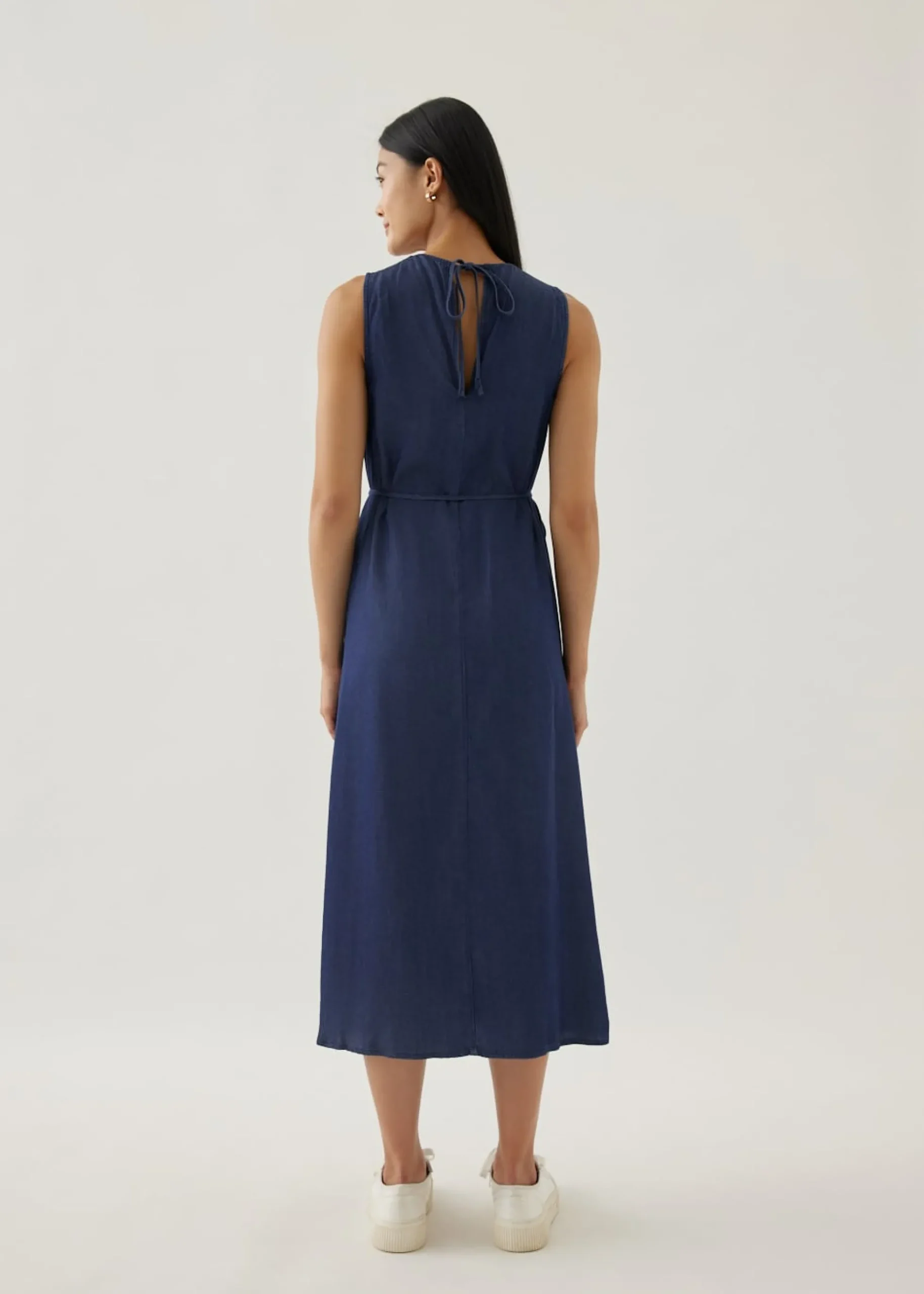 Ghia Chambray Trapeze Midaxi Dress
