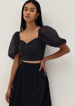 Gisele Polka Dot Bustier Top
