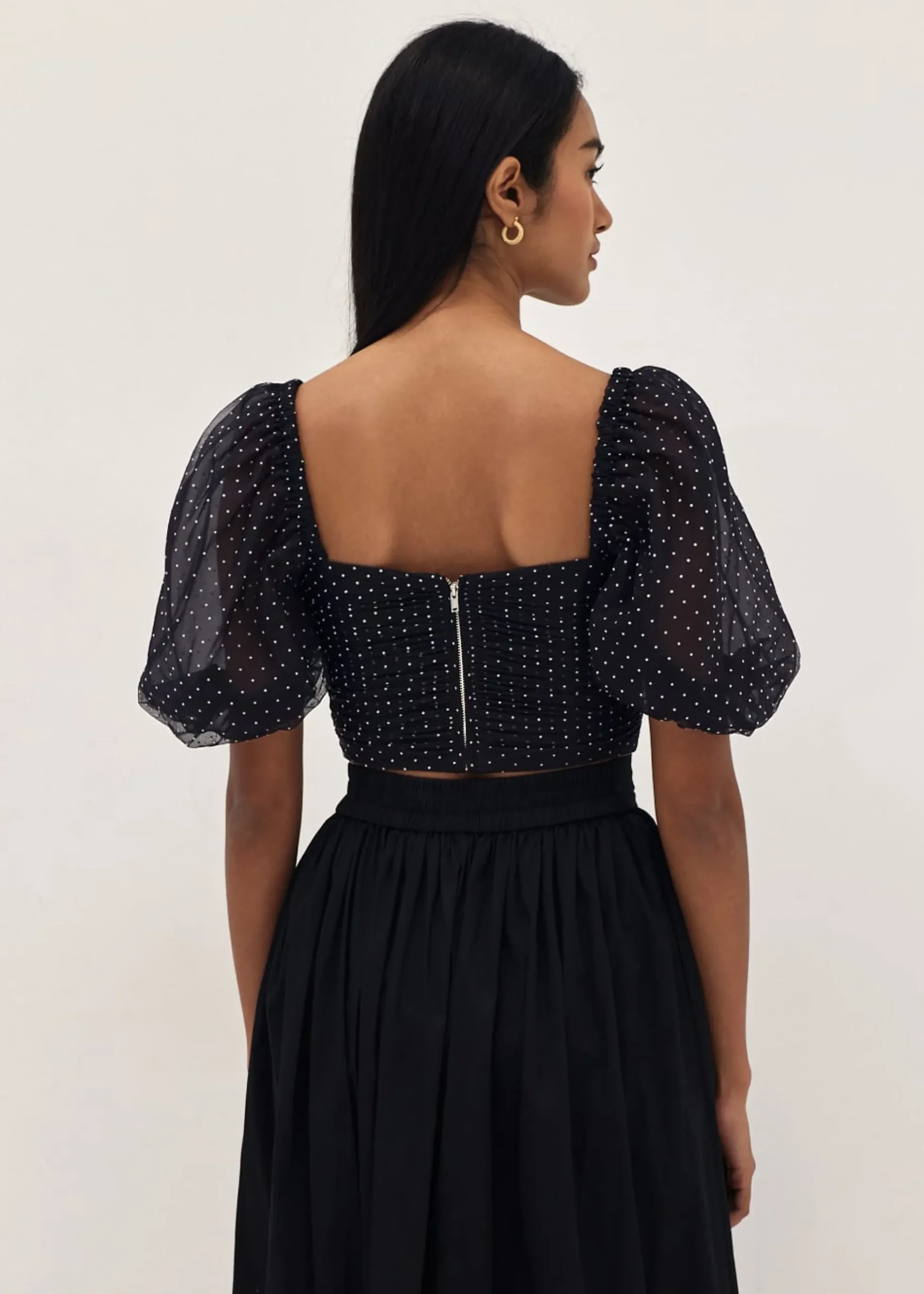 Gisele Polka Dot Bustier Top