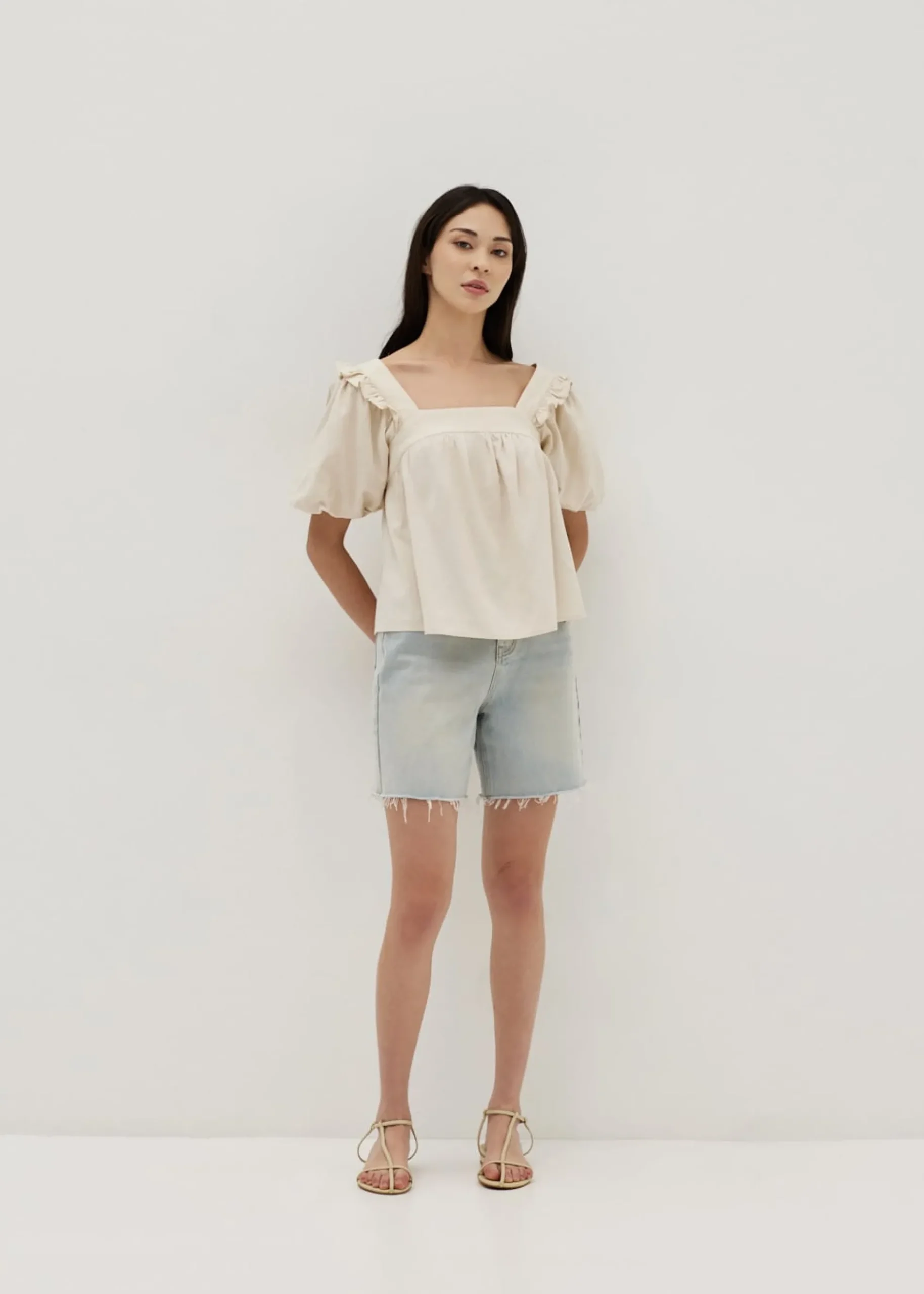Gisella Cotton Frill Top