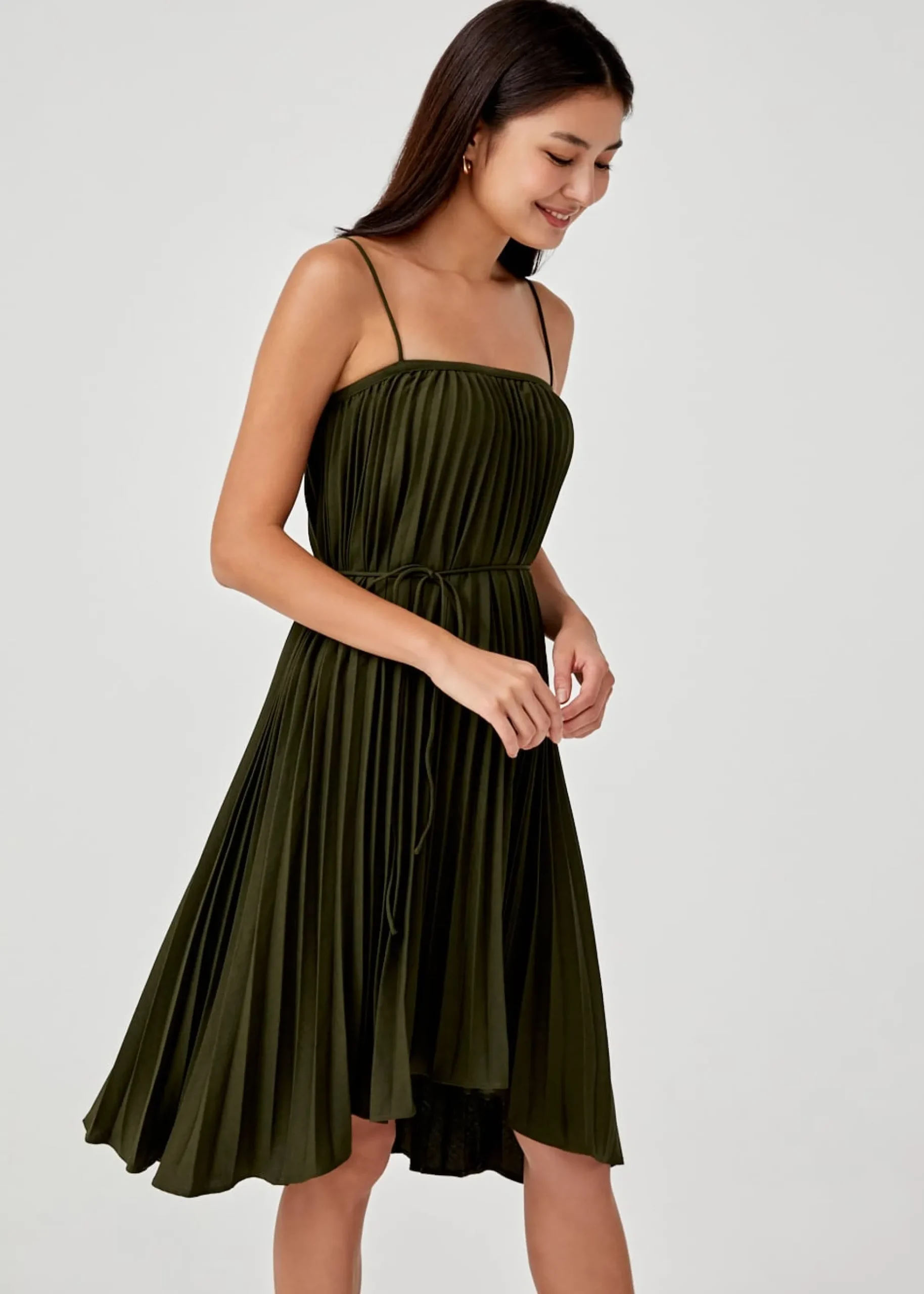 Giulia Sunray Pleated Camisole Dress