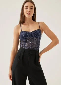 Gizela Padded V-neck Bustier Top