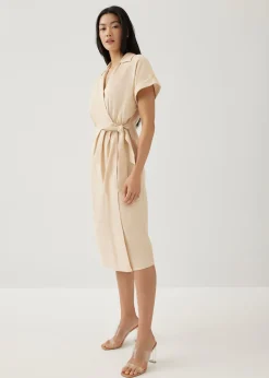 Glendale Linen Wrap Dress