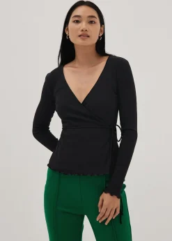 Gracelyn Brushed Ballet Wrap Top