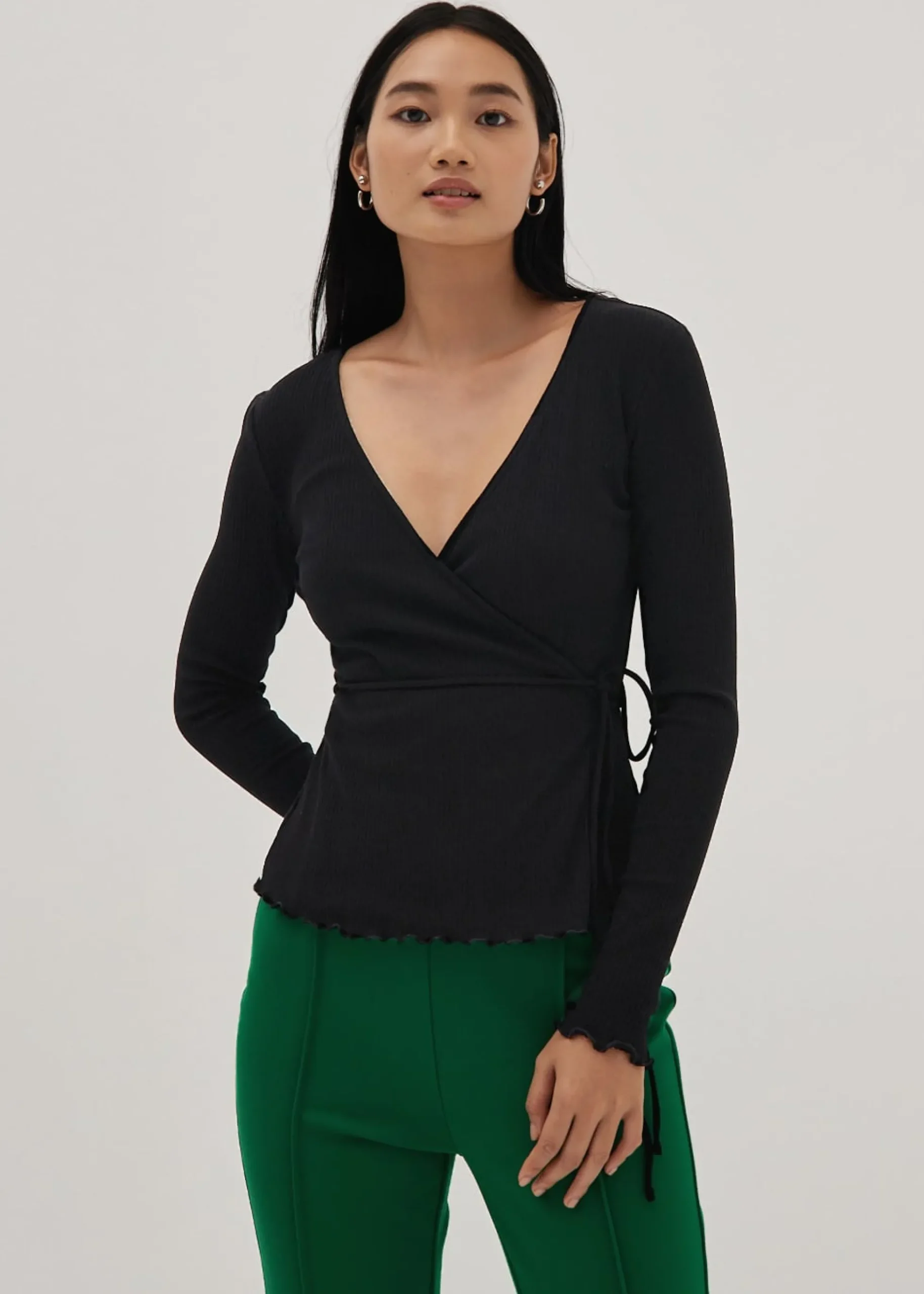 Gracelyn Brushed Ballet Wrap Top