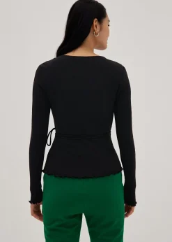 Gracelyn Brushed Ballet Wrap Top