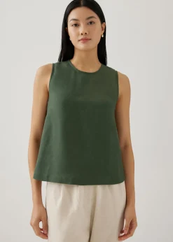Guinevere Linen Panel Shell Top
