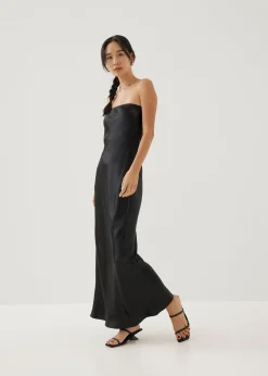 Gwenna Padded Bias Cut Maxi Dress