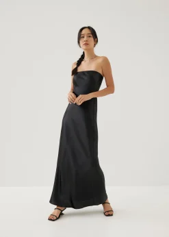 Gwenna Padded Bias Cut Maxi Dress
