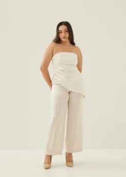 Hailea Asymmetric Drape Tube Top