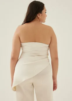 Hailea Asymmetric Drape Tube Top