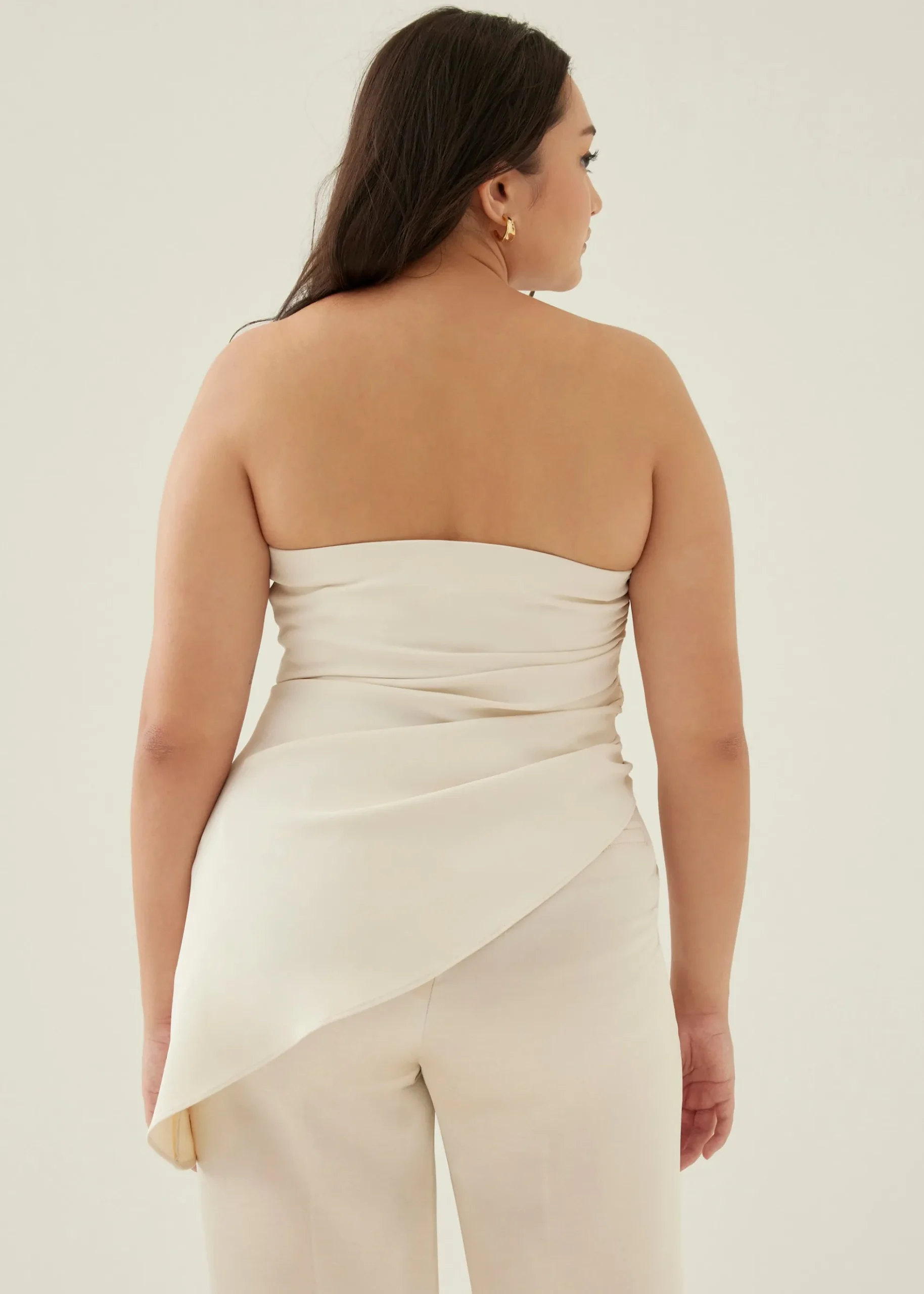 Hailea Asymmetric Drape Tube Top
