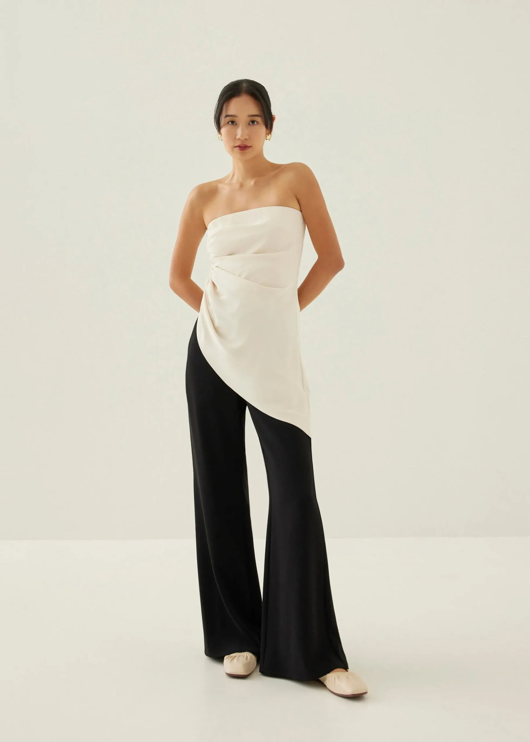 Hailea Asymmetric Drape Tube Top