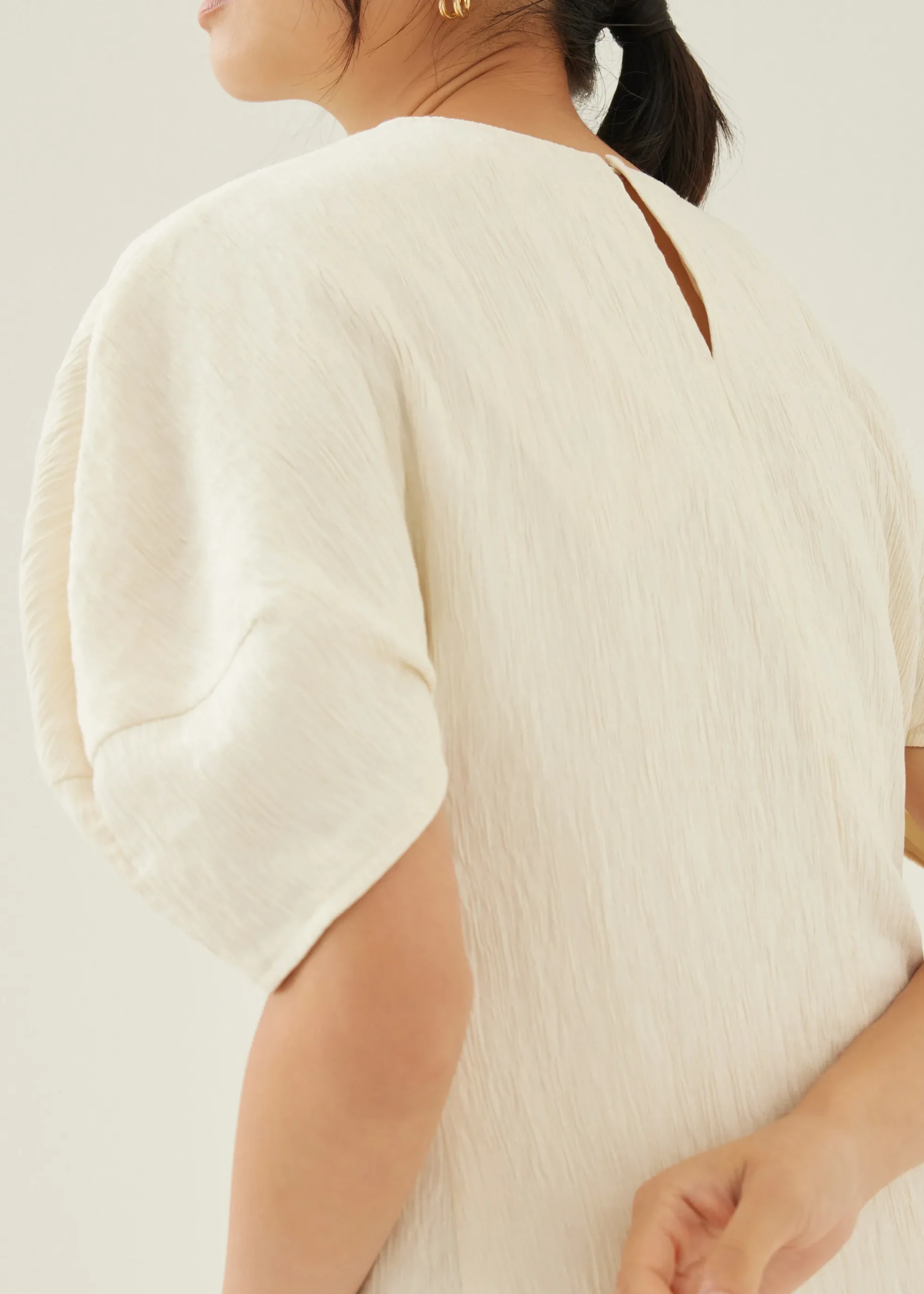 Haina Textured Column Midi Dress