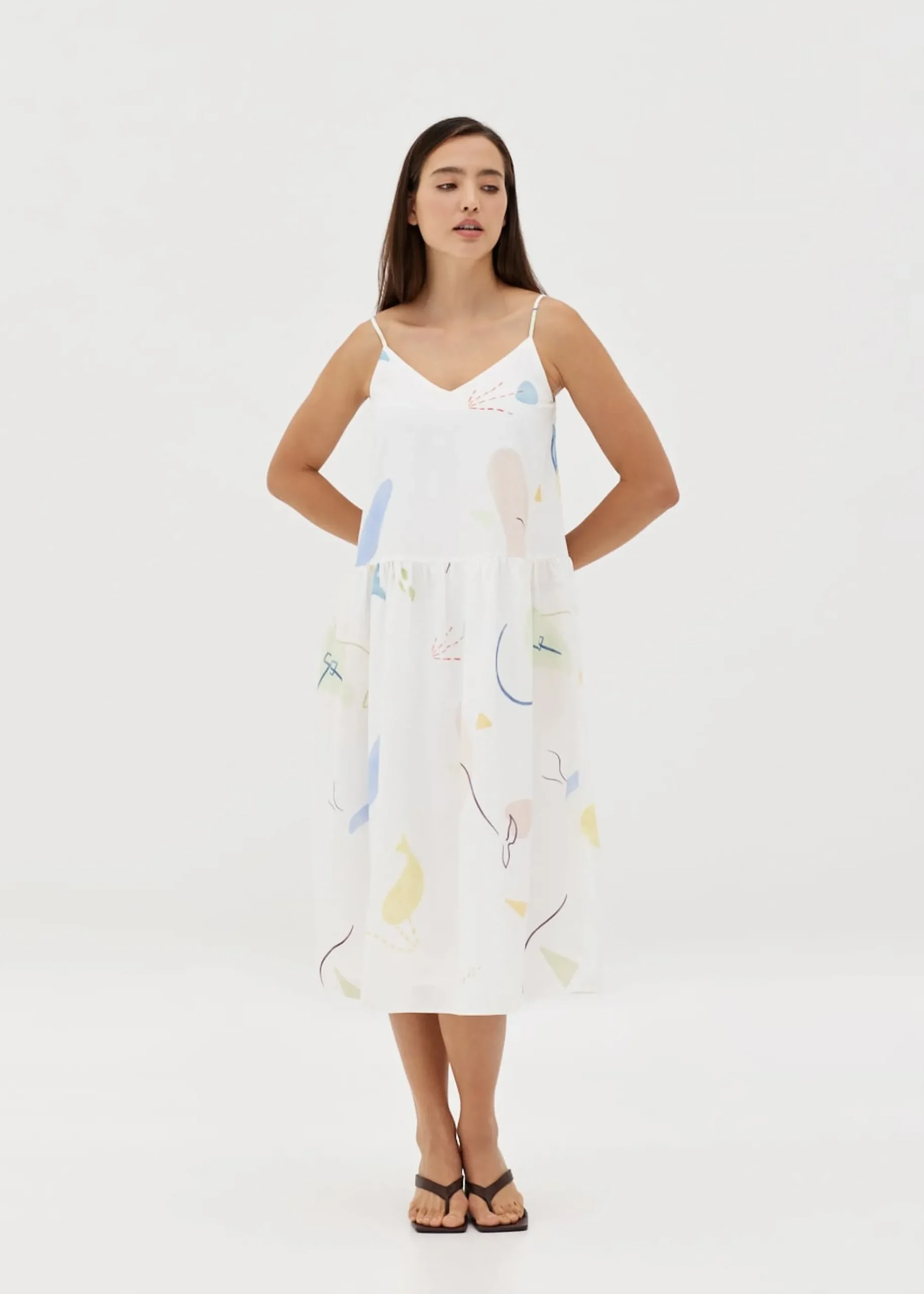 Haisley Tiered Dress in Summer Playthings