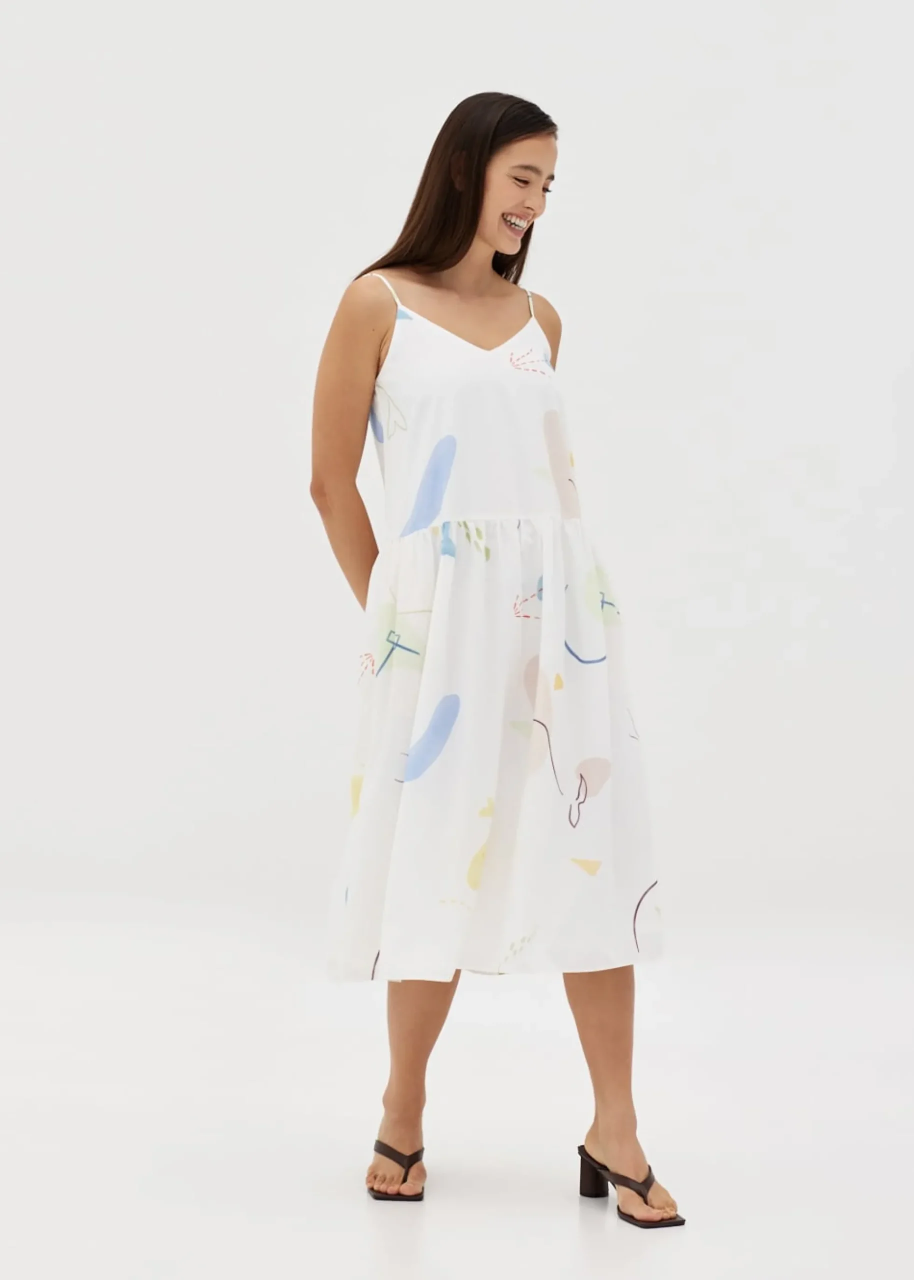 Haisley Tiered Dress in Summer Playthings