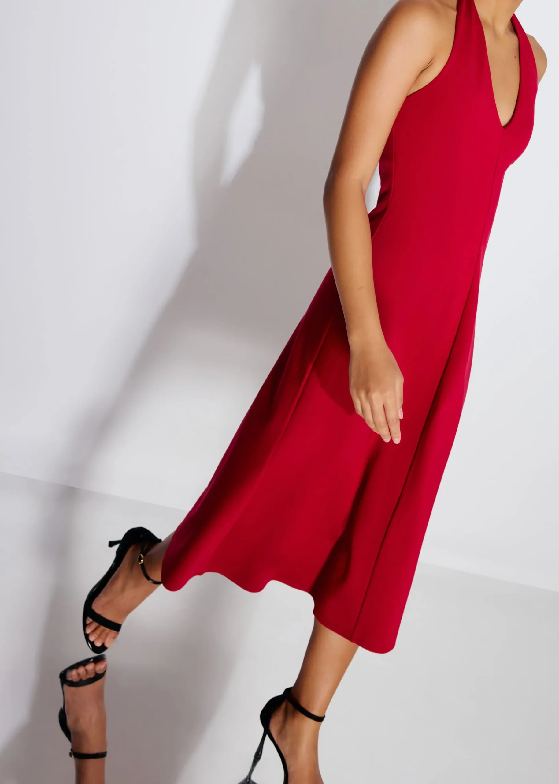 Halter Neck A-Line Midaxi Dress