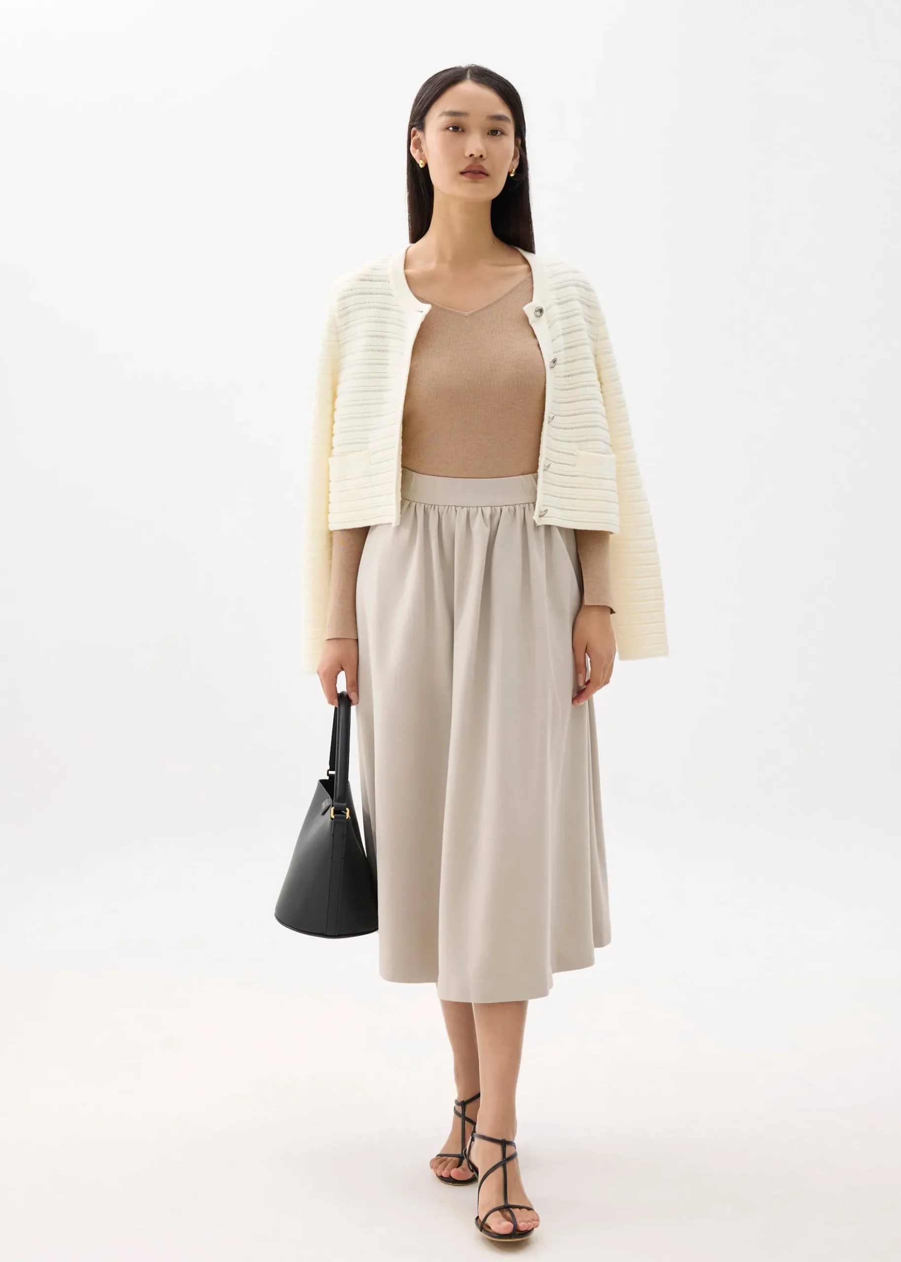 Hana Reversible Long Sleeve Knit Top