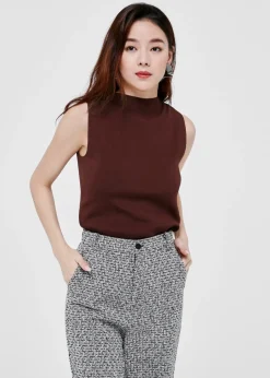Haniela Funnel Neck Knit Top