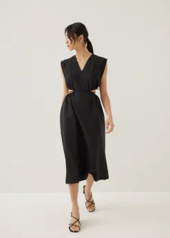 Harleen Elastic Fit & Flare Midi Dress