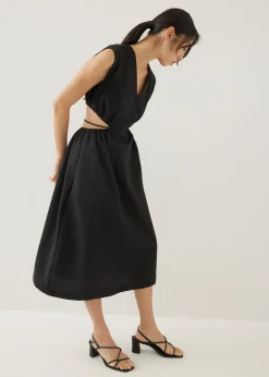 Harleen Elastic Fit & Flare Midi Dress